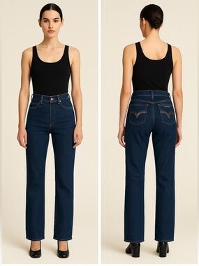 Vintage Givenchy 70's style straight leg  high rise jeans. Size 28.